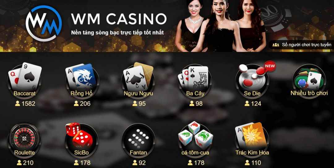 WM Casino phát hành nhiều trò chơi sòng bạc chuyên nghiệp 